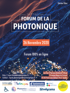 Affiche du E-Forum de la photonique 2020
